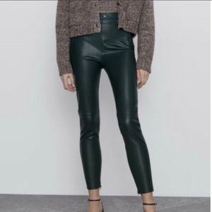 ZARA faux leather leggings L